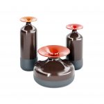Accent your modern contemporary home furniture with these Stromboli decorative vases from Natuzzi Italia
