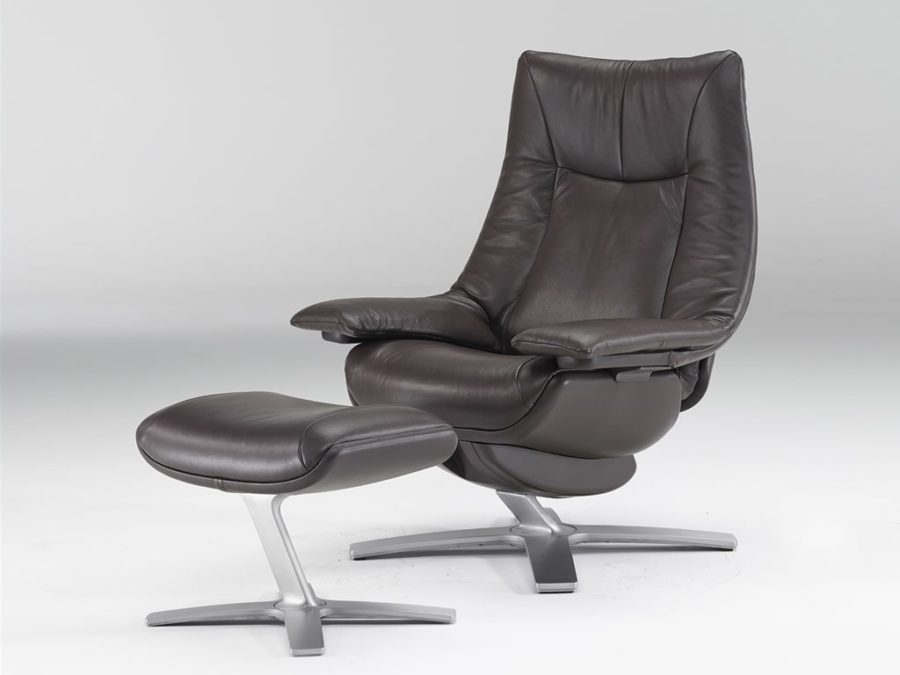 Natuzzi Re-Vive Casual Queen Recliner Brown - Image 3