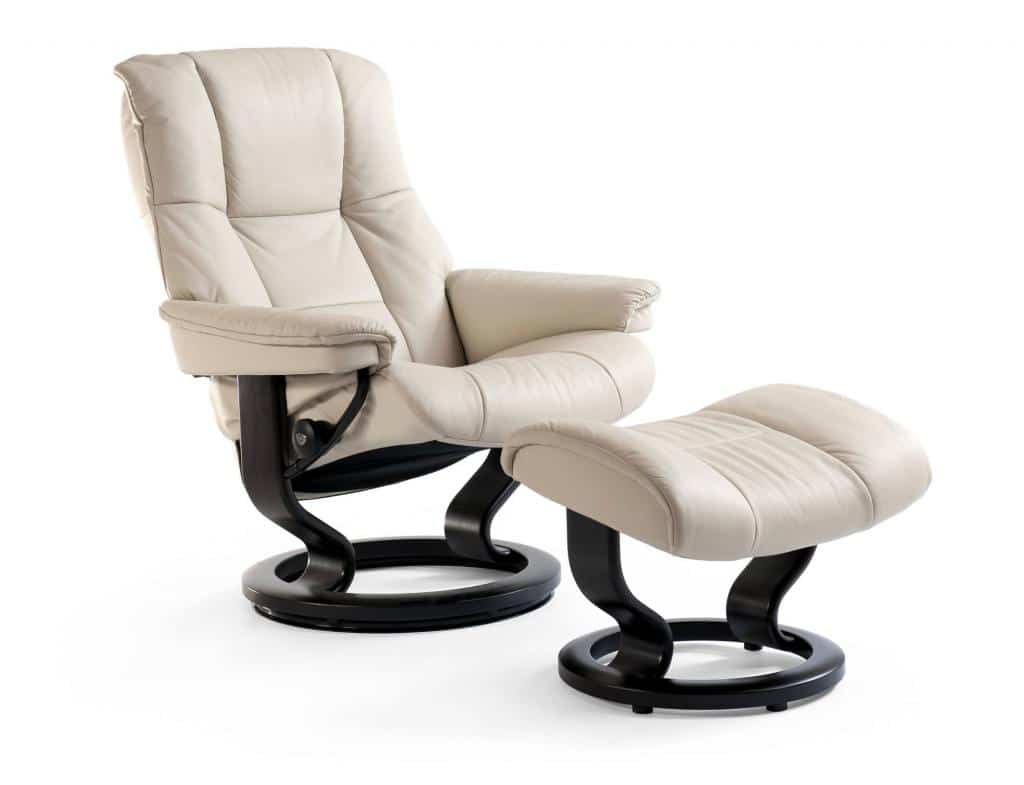 Stressless® Mayfair with Classic Base in Light Grey Paloma Leather