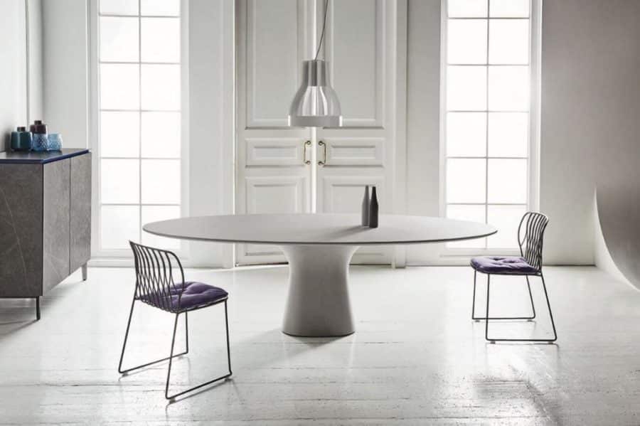 Bontempi Podium Dining Table Concrete QT