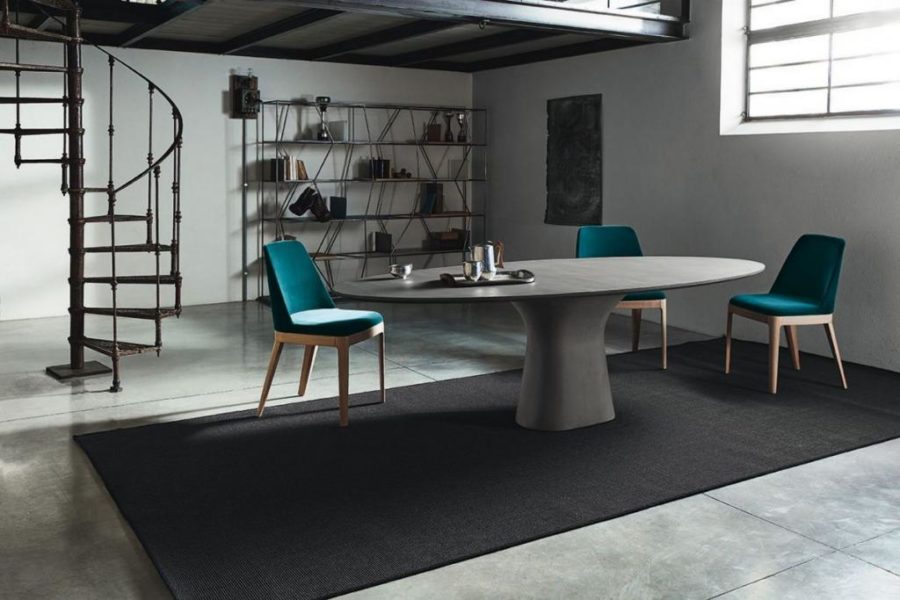 Bontempi Podium Dining Table Concrete QT - Image 3