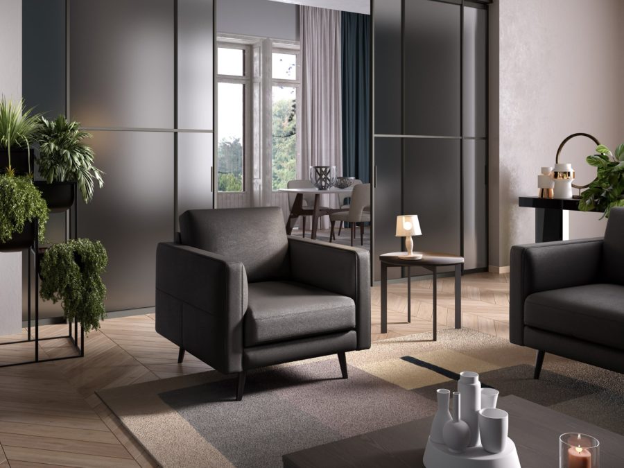 C092 Destrezza armchair dark grey