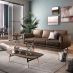 C092 Destrezza sofa brandy color room view