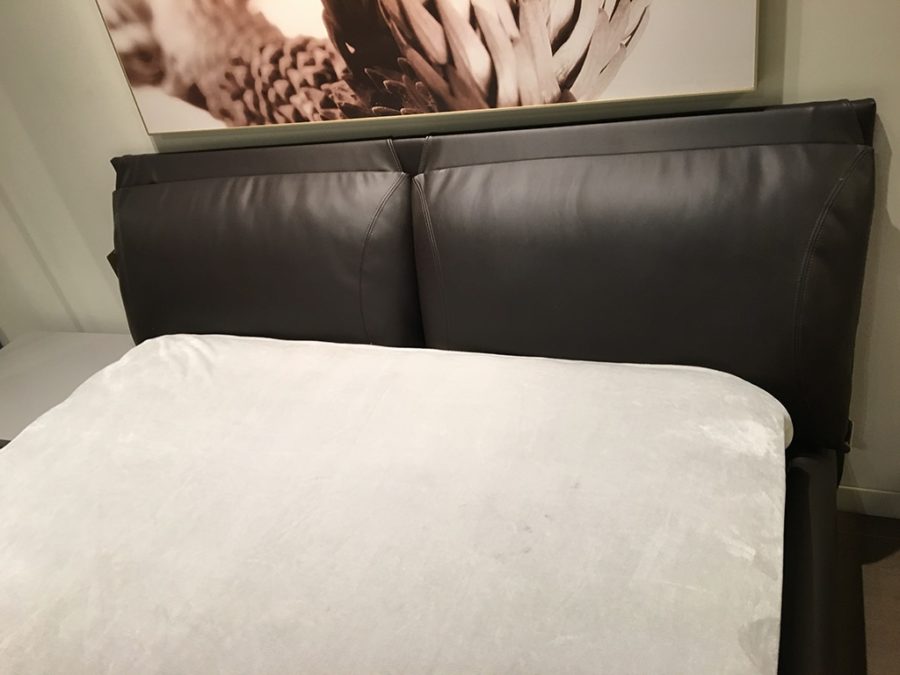 Bontempi Malou Bed Queen - Brown Ecoleather - Image 3