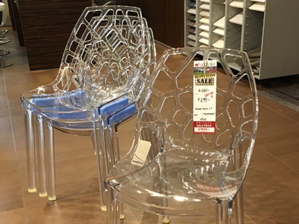 Bontempi Spider Transparent Chair Set of 4