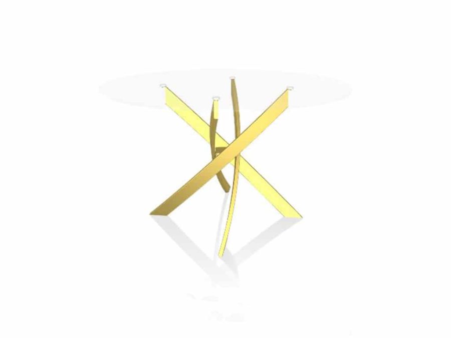Bontempi Barone Round Table Gold - Image 4