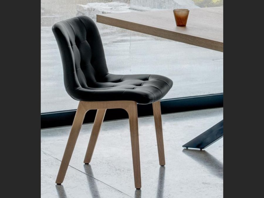 Bontempi Kuga Wood Leg Chair 40.37