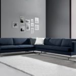 natuzzi italia jeremy sectional blue fabric