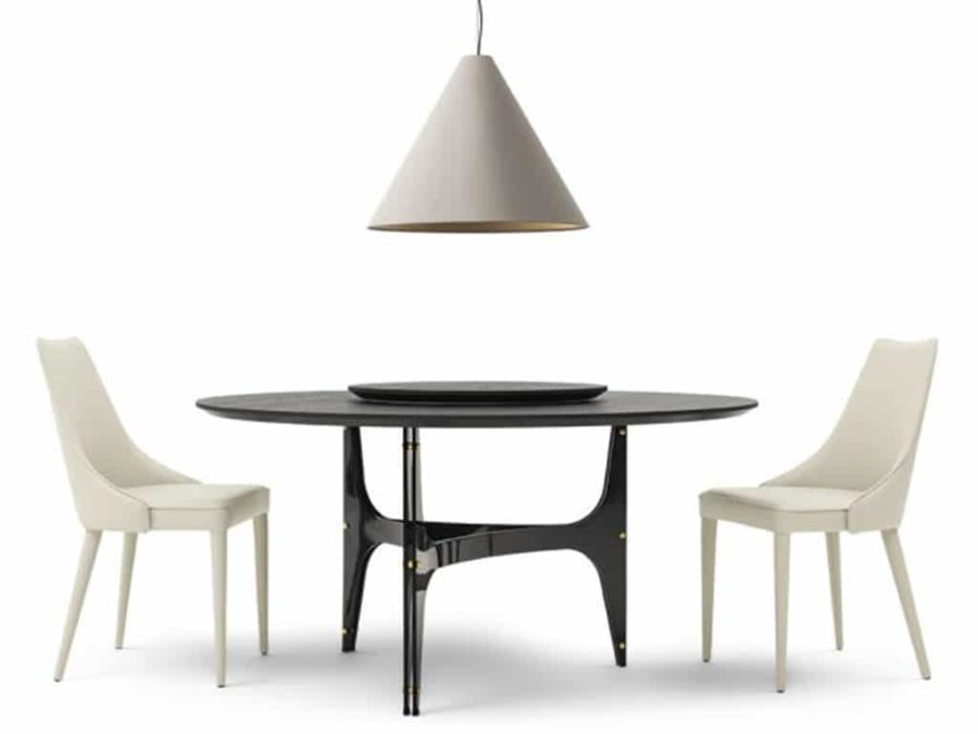 Bontempi Universe Table Glossy Black/ Charcoal