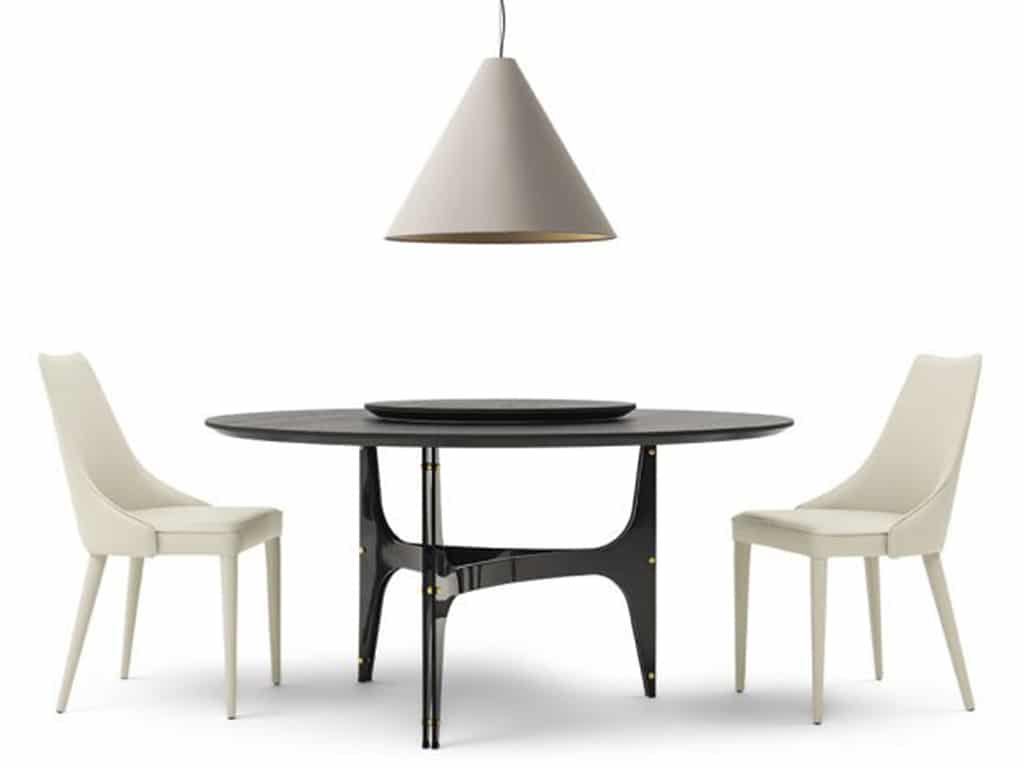 Bontempi Universe Table Glossy Black/ Charcoal