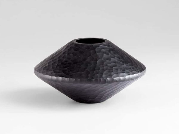 Cyan Lava Vase Round Low