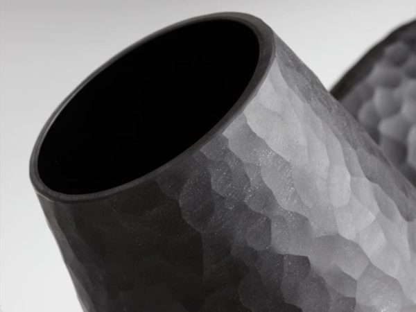 Cyan Lava Vase Round Low