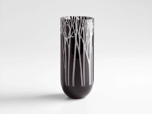 Cyan Obsidian Forest Vase LRG