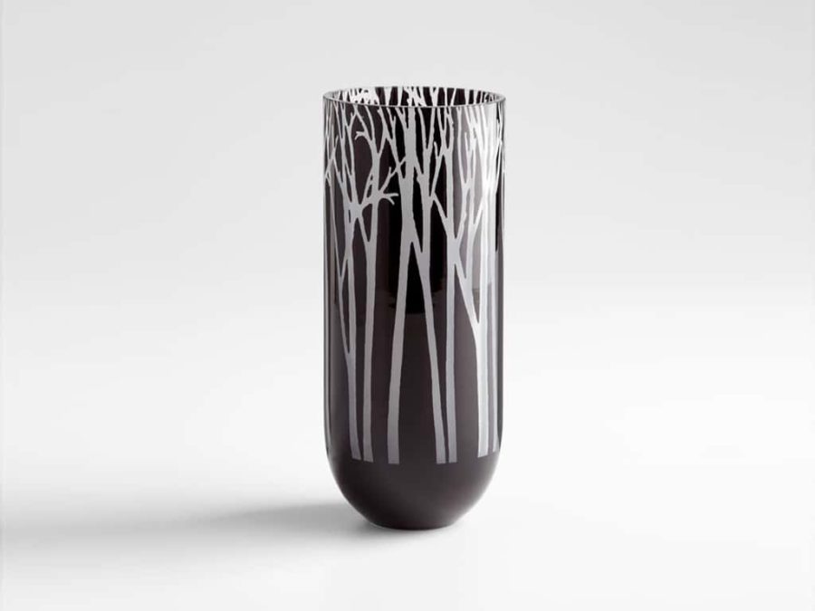 Cyan Obsidian Forest Vase LRG
