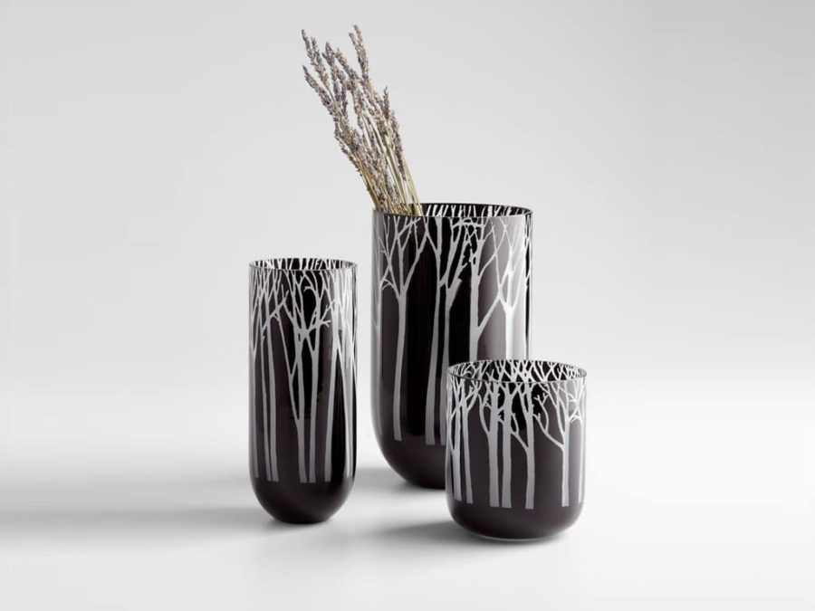 Cyan Obsidian Forest Vase SM - Image 2