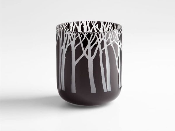 Cyan Obsidian Forest Vase SM