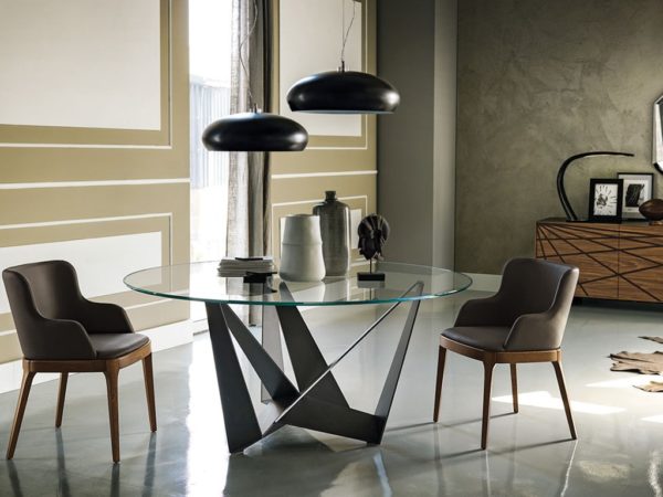 Cattelan Italia Skorpio Round Glass Table