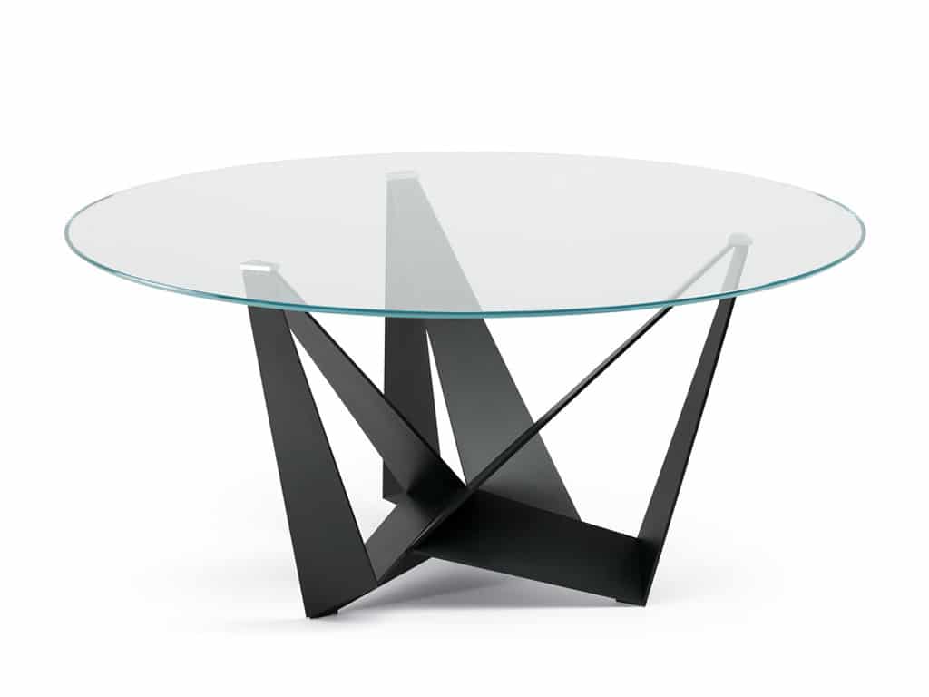 Cattelan Italia Skorpio Round Glass Table - Furnitalia | Contemporary ...
