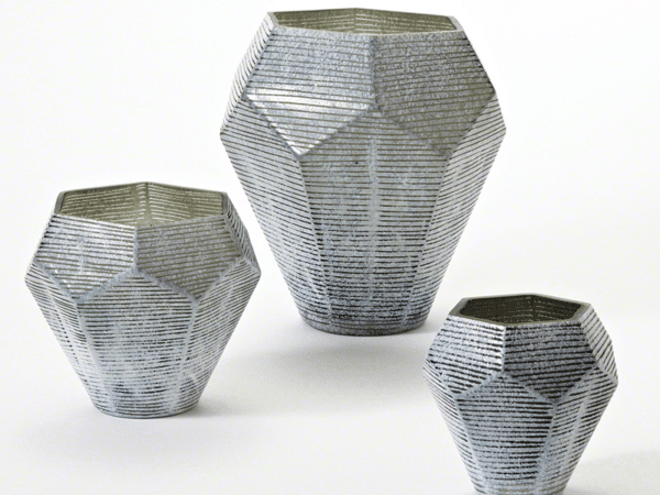 Global Views Small Faceted Stria Vase