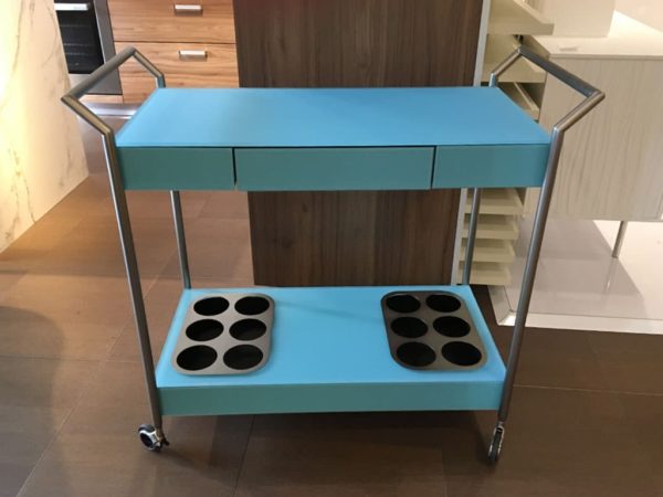 BDI Verra Bar Cart 5640 Aqua