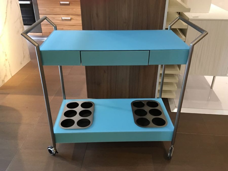 BDI Verra Bar Cart 5640 Aqua