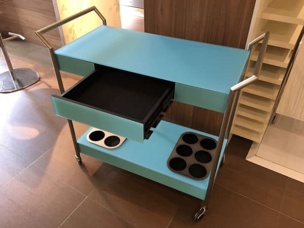 BDI Verra Bar Cart 5640 Aqua