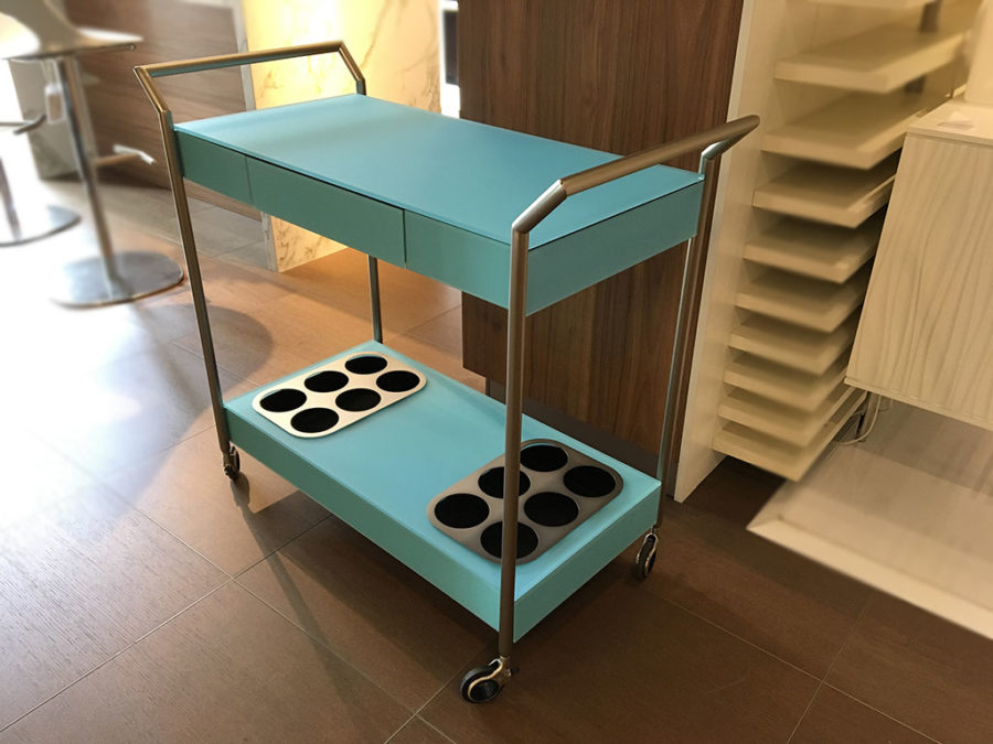 BDI Verra Bar Cart 5640 Aqua - Image 3