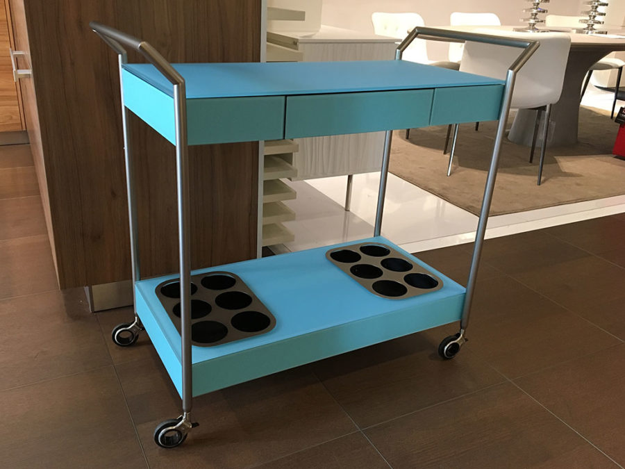 BDI Verra Bar Cart 5640 Aqua - Image 4