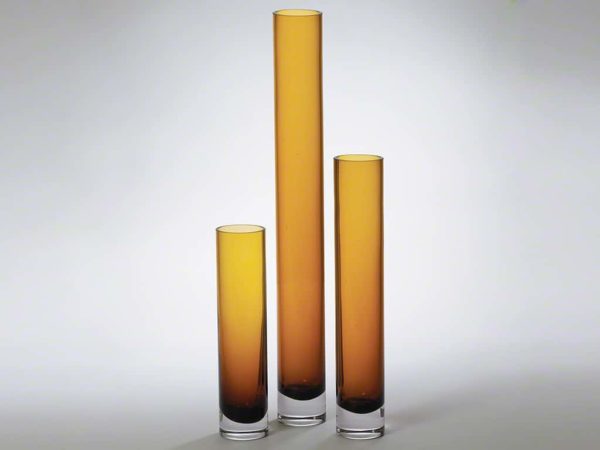 Global Views Large Amber Tube Vase