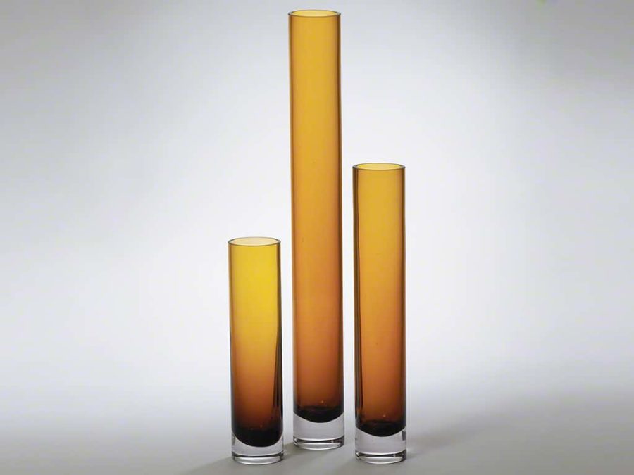 Global Views Large Amber Tube Vase