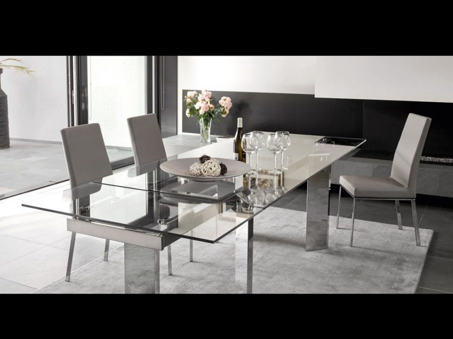 Calligaris Tower Extendable Glass Table - Image 2