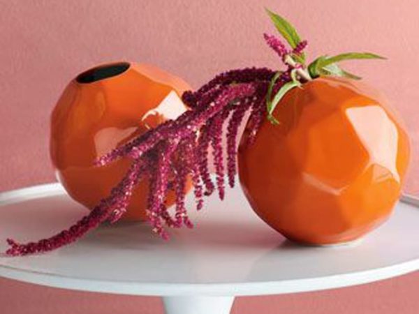 Global Views Nugget Bud Vase-Orange