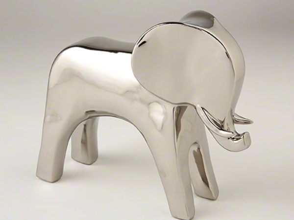 Global Views Elephant - Bright Silver