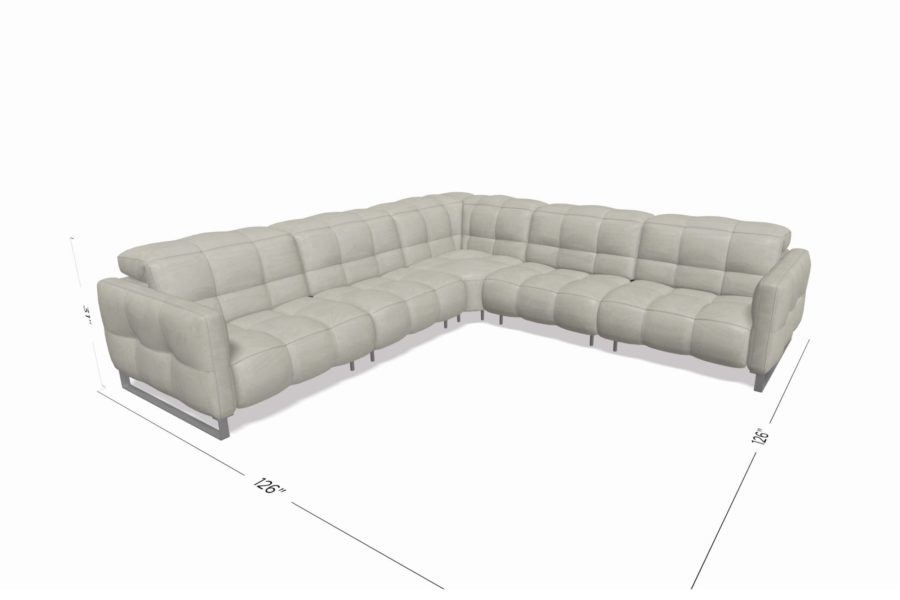 Natuzzi Italia Philo Sectional with Power Recliners - Image 3