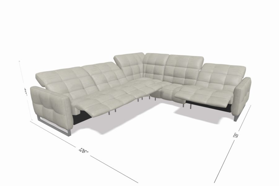 Natuzzi Italia Philo Sectional with Power Recliners - Image 4