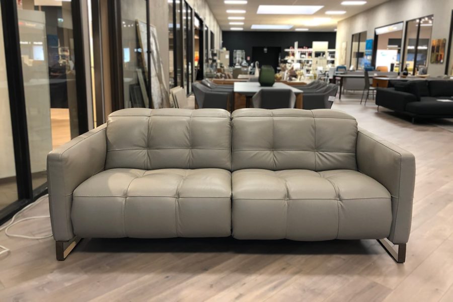 Natuzzi Italia Philo Power Reclining Sofa Bronze Furnitalia