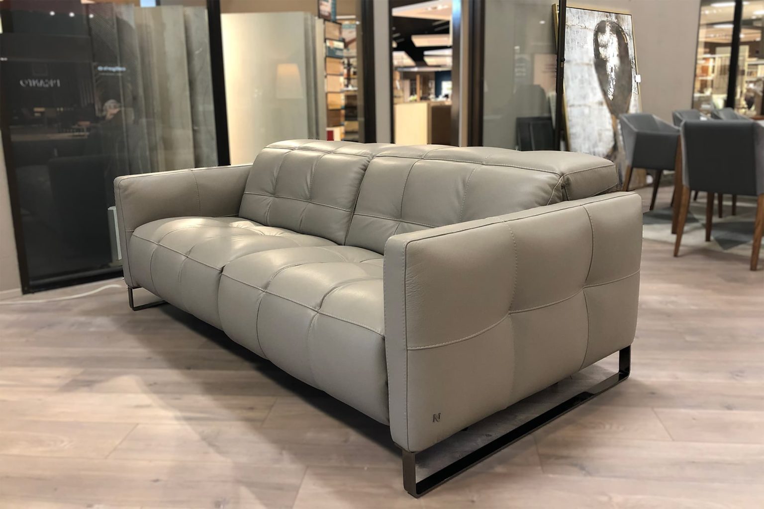 Natuzzi Italia Philo Power Reclining Sofa Bronze Furnitalia