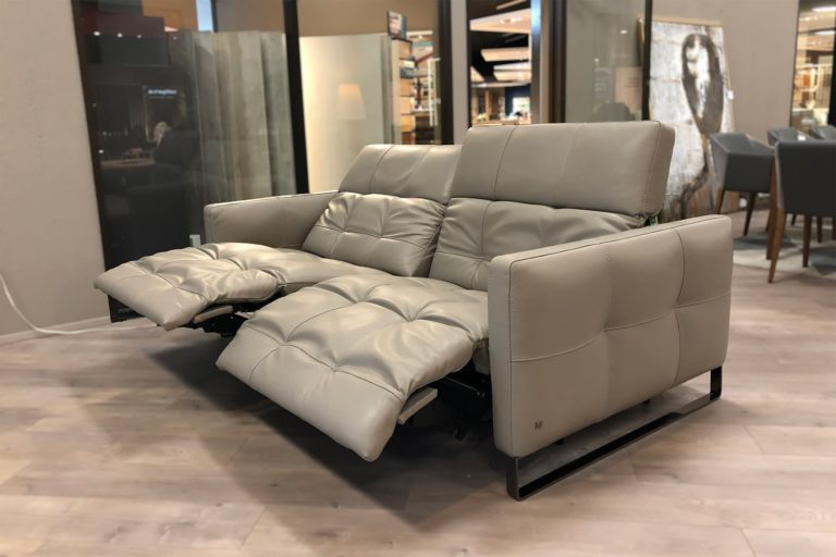 Natuzzi Italia Philo Power Reclining Sofa Bronze Furnitalia