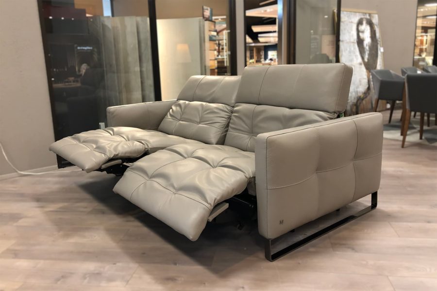 Natuzzi Italia Philo Power Reclining Sofa Bronze Furnitalia