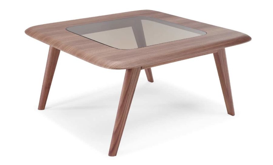 Natuzzi Editions Chianti Square Corner Table with Glass