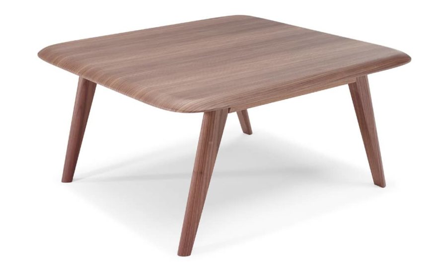 natuzzi editions Chianti T144 square corner table walnut