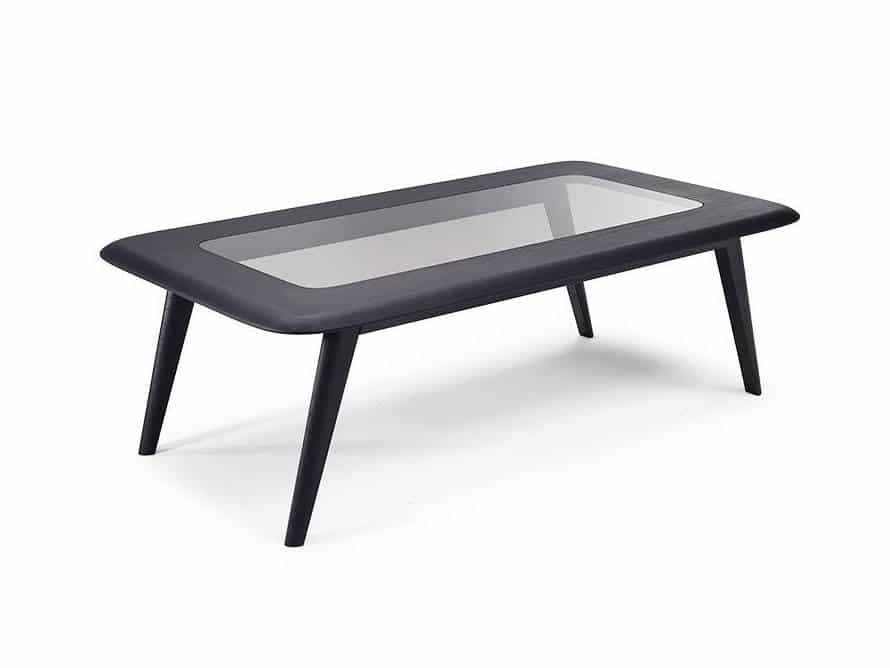 natuzzi editions chianti rectangular central table with glass top