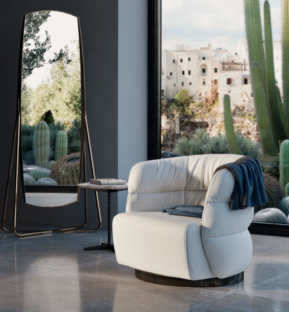 Natuzzi Italia Couture Armchair Furnitalia Contemporary Italian