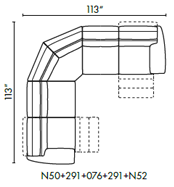 Natuzzi Italia Rock 5-piece sectional with 2 recliners