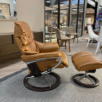 Stressless® Reno Signature Small Olive Brown Side View