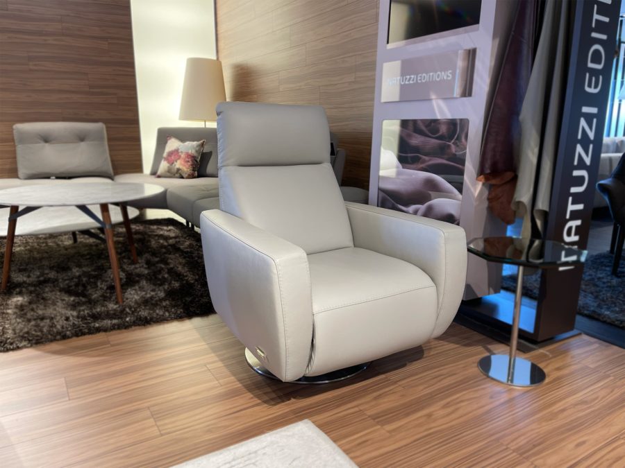 Estro Milano Gaia Recliner Pearl Grey - Image 2