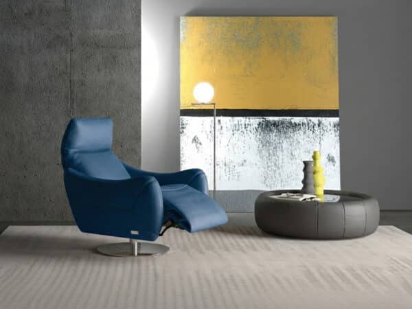 Estro Milano Rebecca IS436 recliner in Blue leather 2