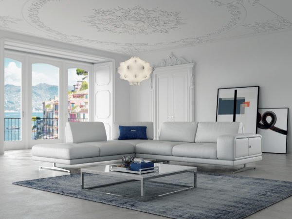 Estro Milano Spazio L Sectional Dash White