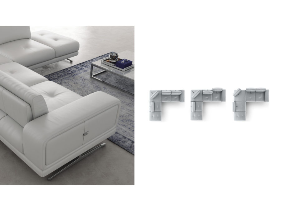 Estro Milano Spazio L Sectional Dash White - Image 2