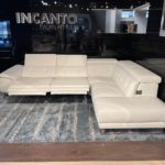 Estro Milano Arizona IS624 sectional white showroom view with recliners option